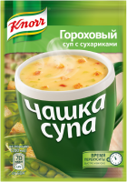 Суп Чашка супа Гороховый суп с сухариками
