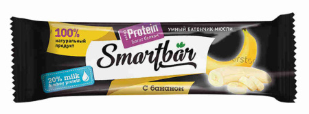 Батончик протеиновый SMARTBAR Protein, Банан в темной глазури